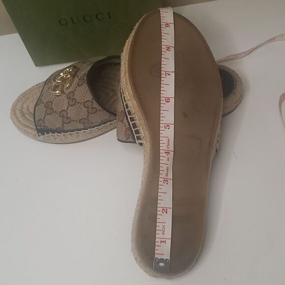 GUCCI GG Monogram Espadrilles Sandals - Picture 14 of 16